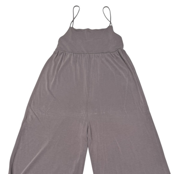 Love Tree Pants - LOVE TREE Gray Wide Leg Junpsuit Small